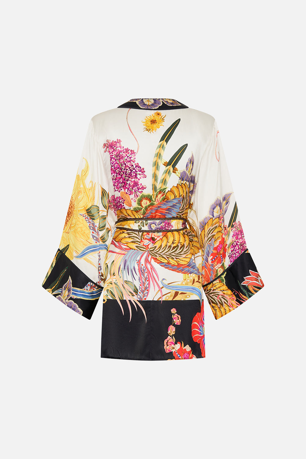 CAMILLA shirt silk kimono in Sunflowers On My Mind print