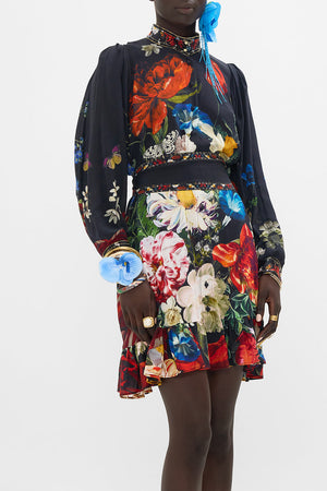 CAMILLA silk shirt dress in A Still Life print