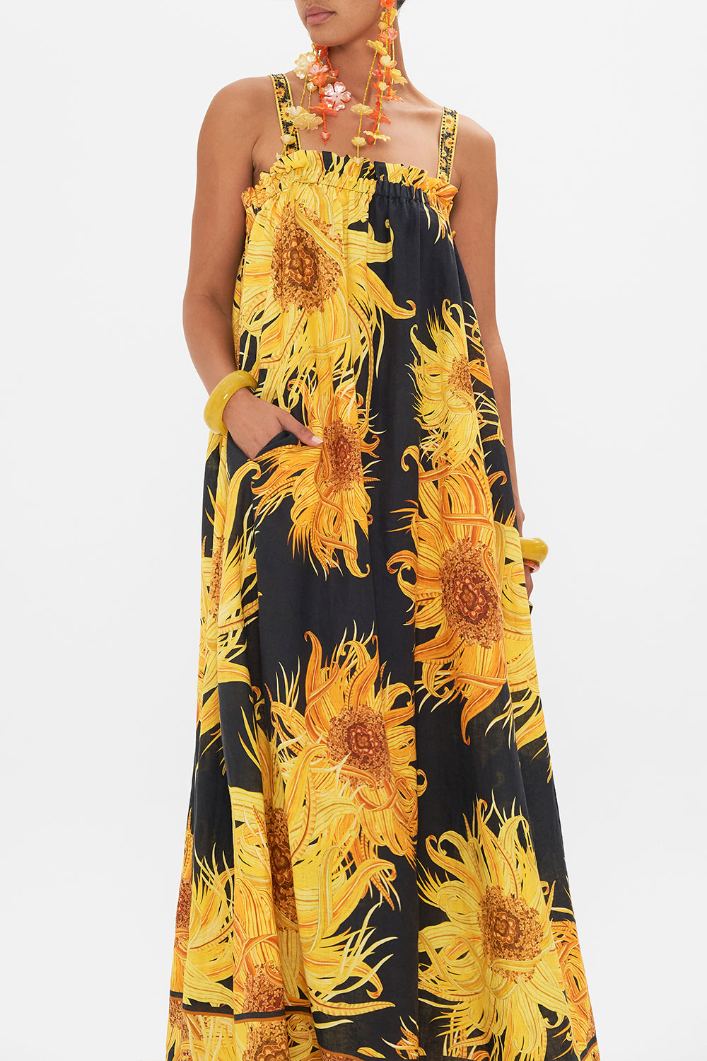 CAMILLA floral sundress in Make Me Your Masterpiece print