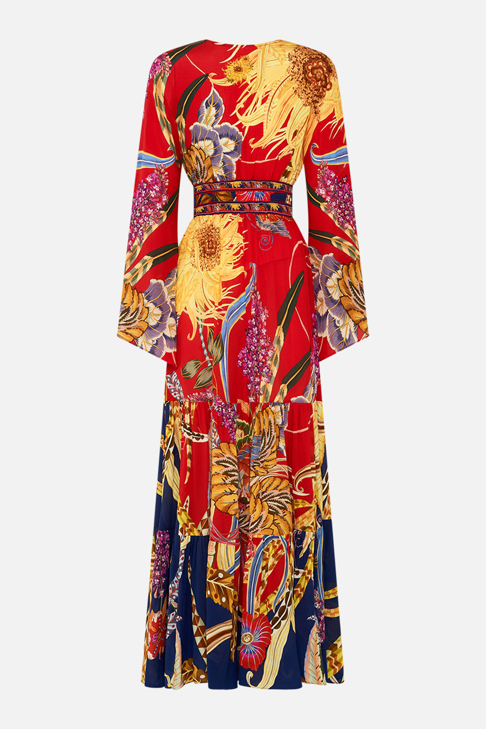 CAMILLA button dress in Through Vincents Eyes print