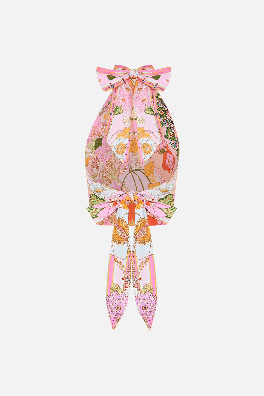 The CAMILLA HALTER TIE BACK TOP CLEVER CLOGS in our  print.