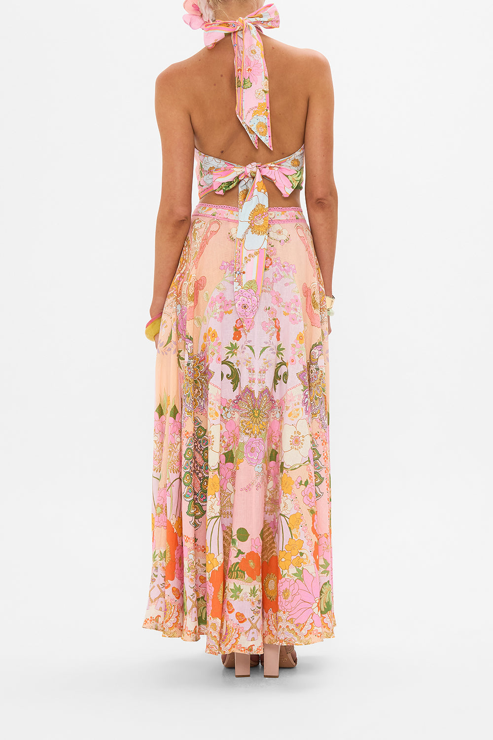 The CAMILLA HALTER TIE BACK TOP CLEVER CLOGS in our  print.