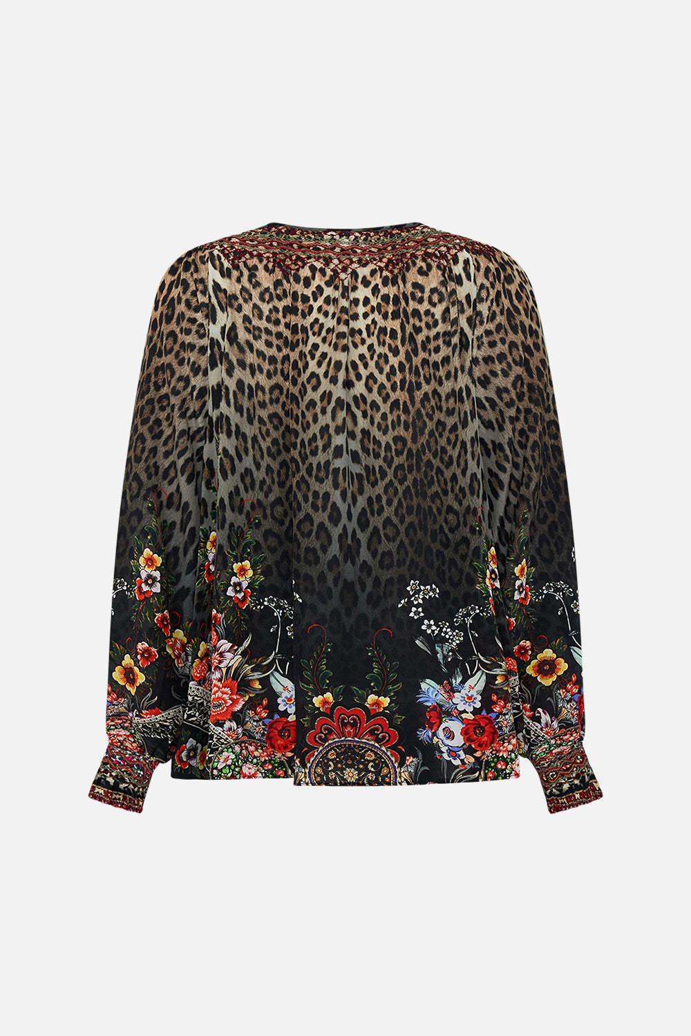 CAMILLA silk blouse in Volendam Dolls print