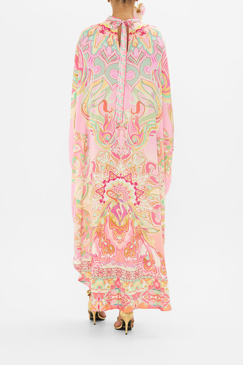 HIGH COLLAR KAFTAN WITH TIE SURREALIST XANADU