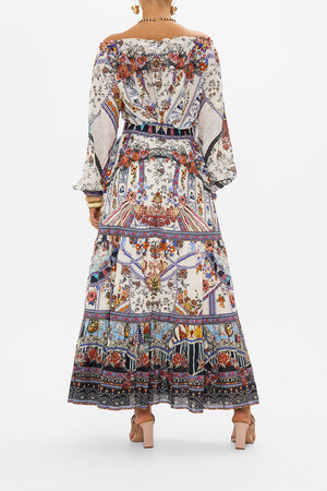 CAMILLA tiered skirt in My Folk Art Heart print 