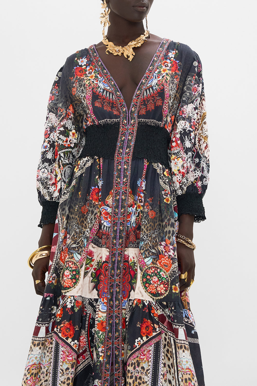 CAMILLA maxi dress in Volendam Dolls print