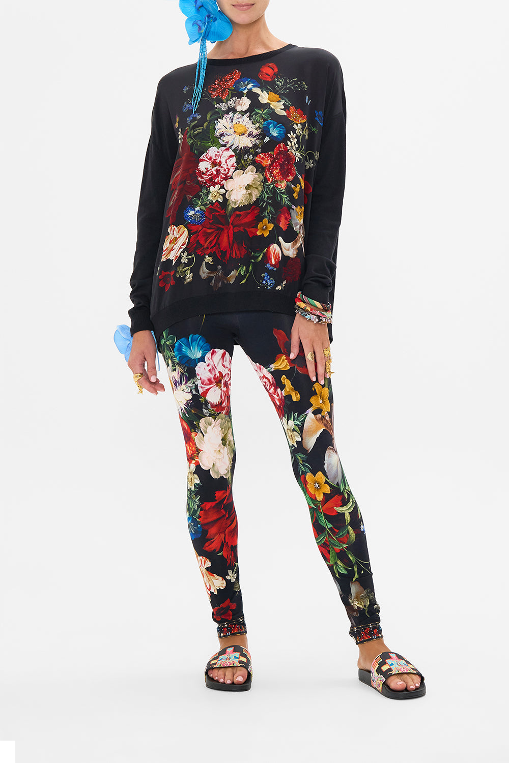 CAMILLA long sleeve jumper in A Still Life print 