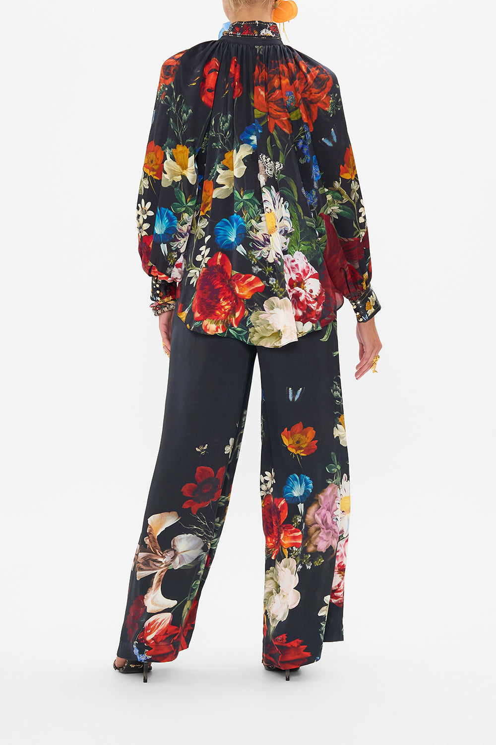 CAMILLA silk shirt in A Still Life print