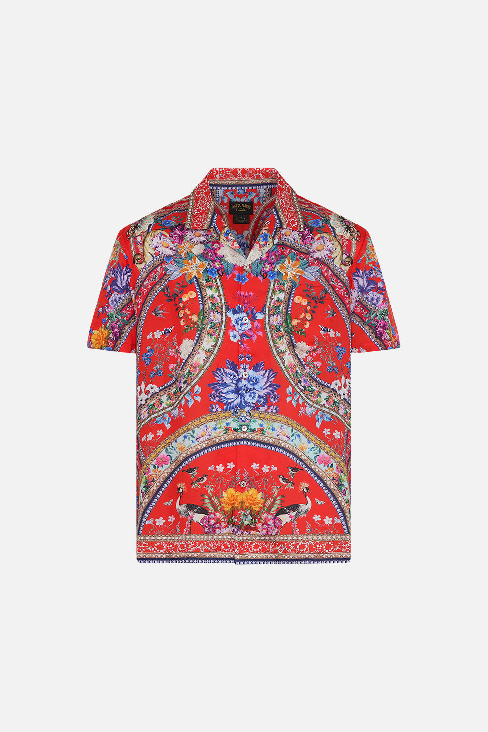 Hotel Franks By CAMILLA mens floral print camp collared shirt in The Summer Palace print