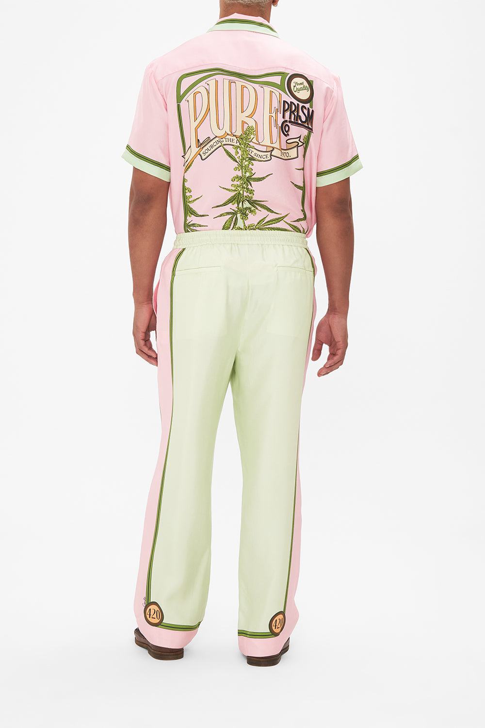 Hotel Franks by CAMILLA  mens lounge pants in Lets Chase Rainbows print