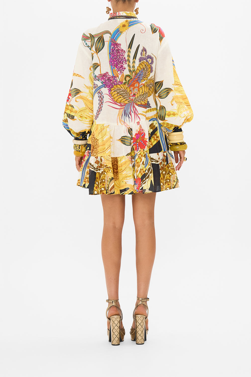 CAMILLA shirtdress in Sunflowers On My Mind print