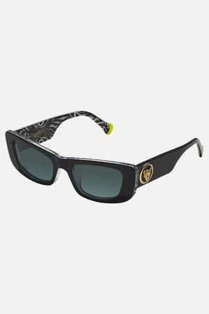 Product view of CAMILLA solid black frame designer sunglasses