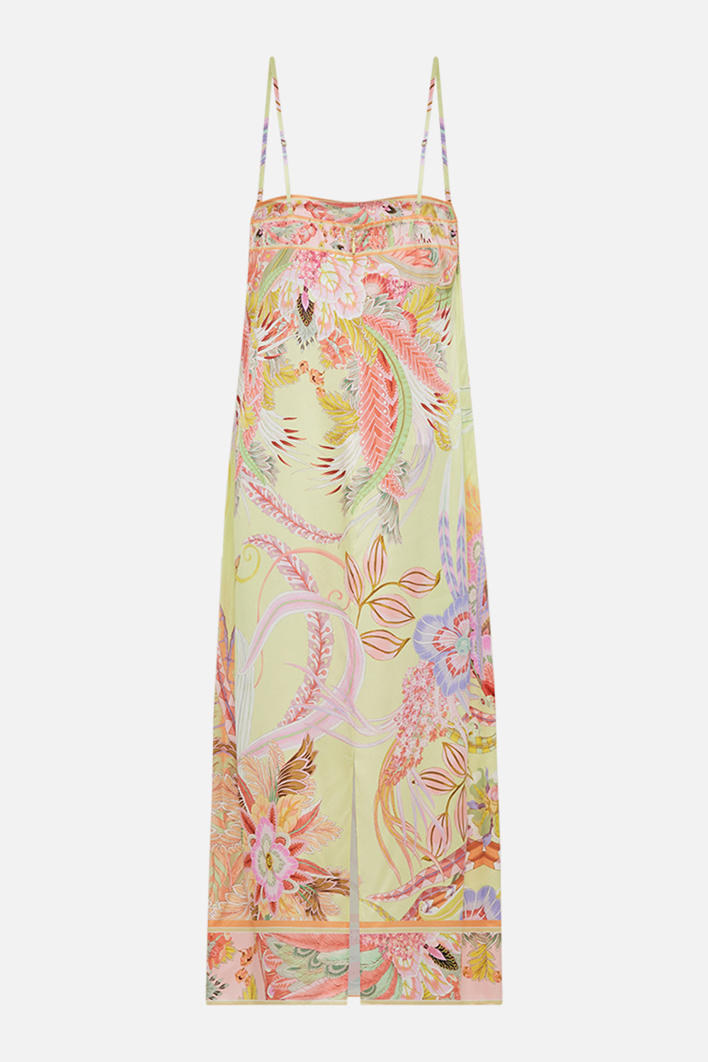 CAMILLA luxury silk dress in Cosmic Tuscan print 