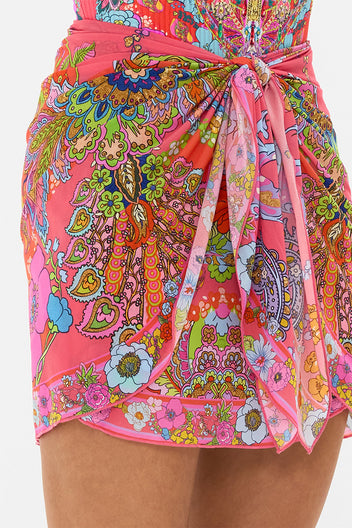 LAYERED SHORT SARONG WITH TIE  FRONT SEW YESTERDAY