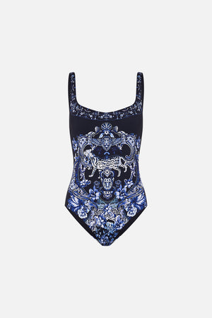 CAMILLA womens one piece swimsuit in Delft Dynasty print
