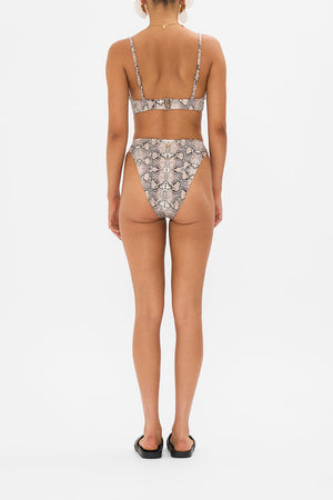 CAMILLA resortwear bikini top in Looking Glass Houses print