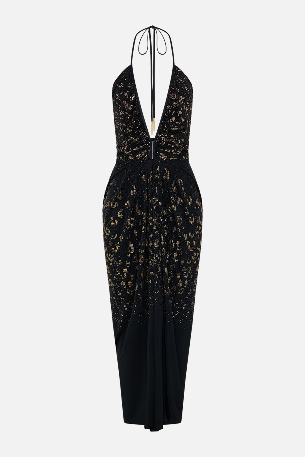 Product view of CAMILLA black jersey dress in Mosaic Muse  