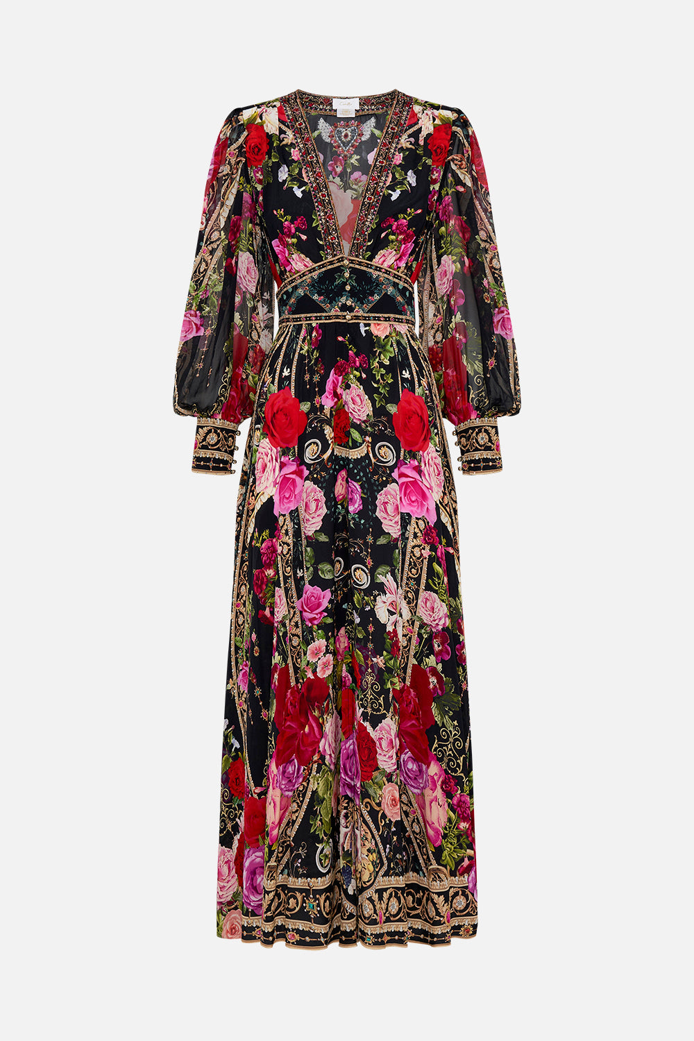 Product view of  CAMILLA floral dress in Reservation For Love print 