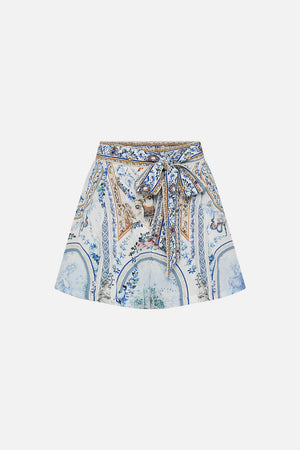 Product view of CAMILLA designer silk shorts in Season Of The Siren print
