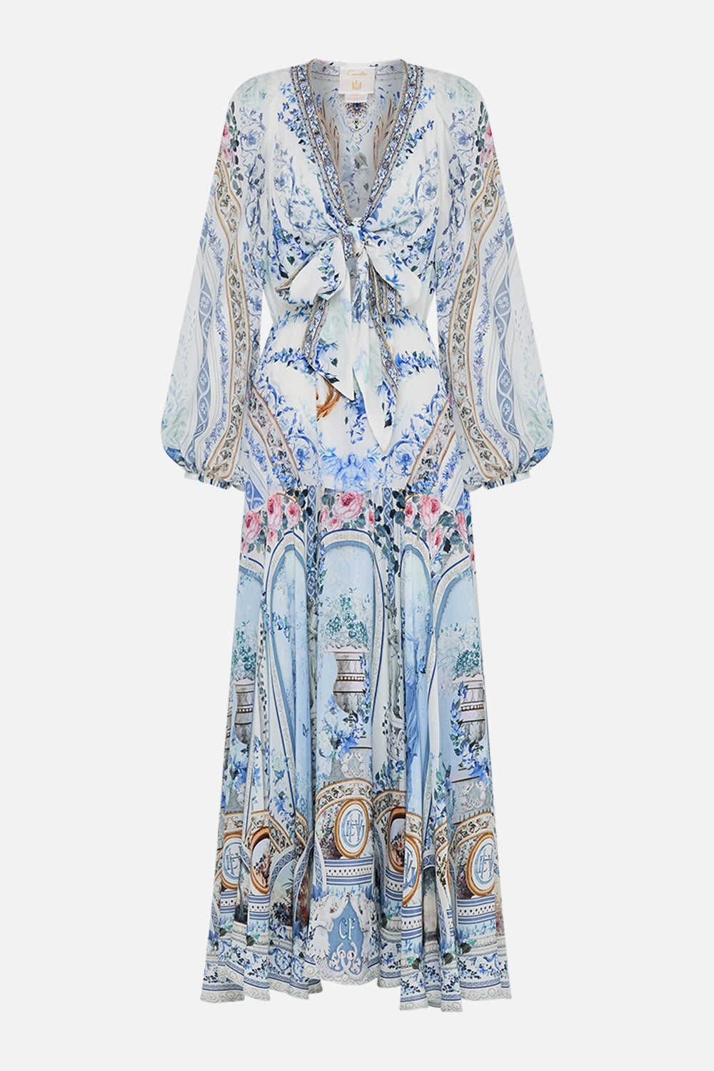 Product view CAMILLA wrap dress in Seasson Of The Siren print 