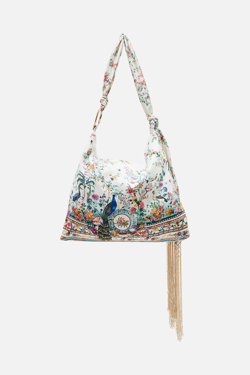 CAMILLA beach bag in Plaums and Parterres print