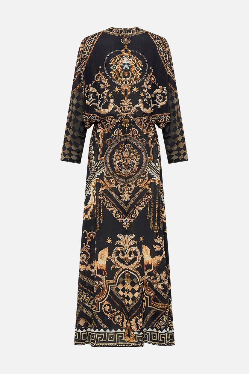 TWIST FRONT BATWING DRESS LEOPARD LORE