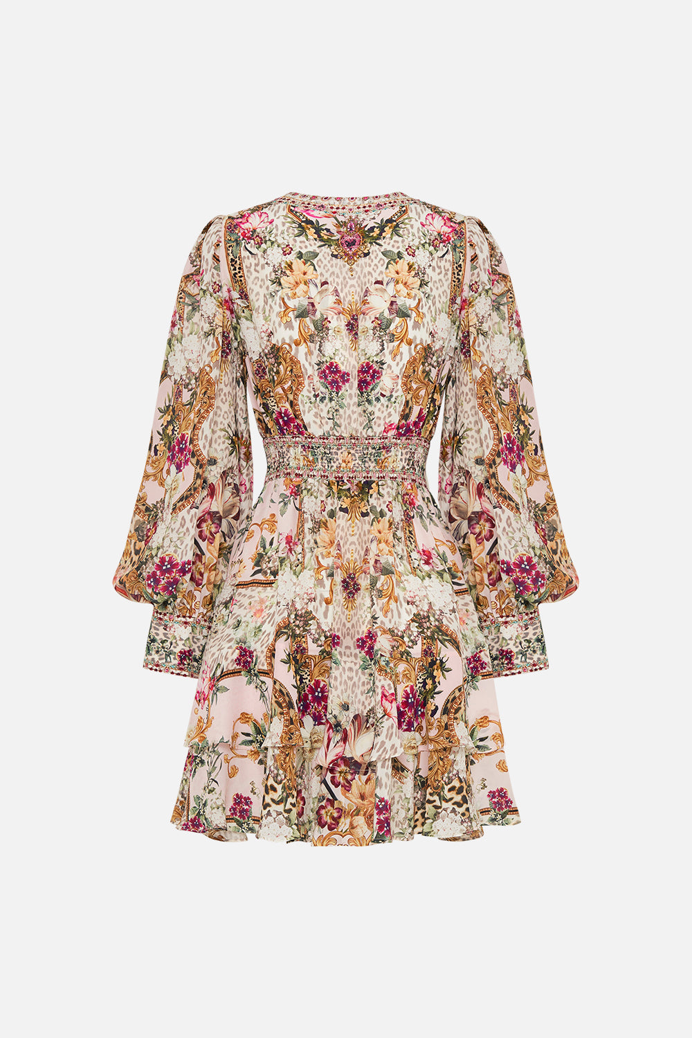 Button Front Frill Dress Bazaar Blooms - Camilla