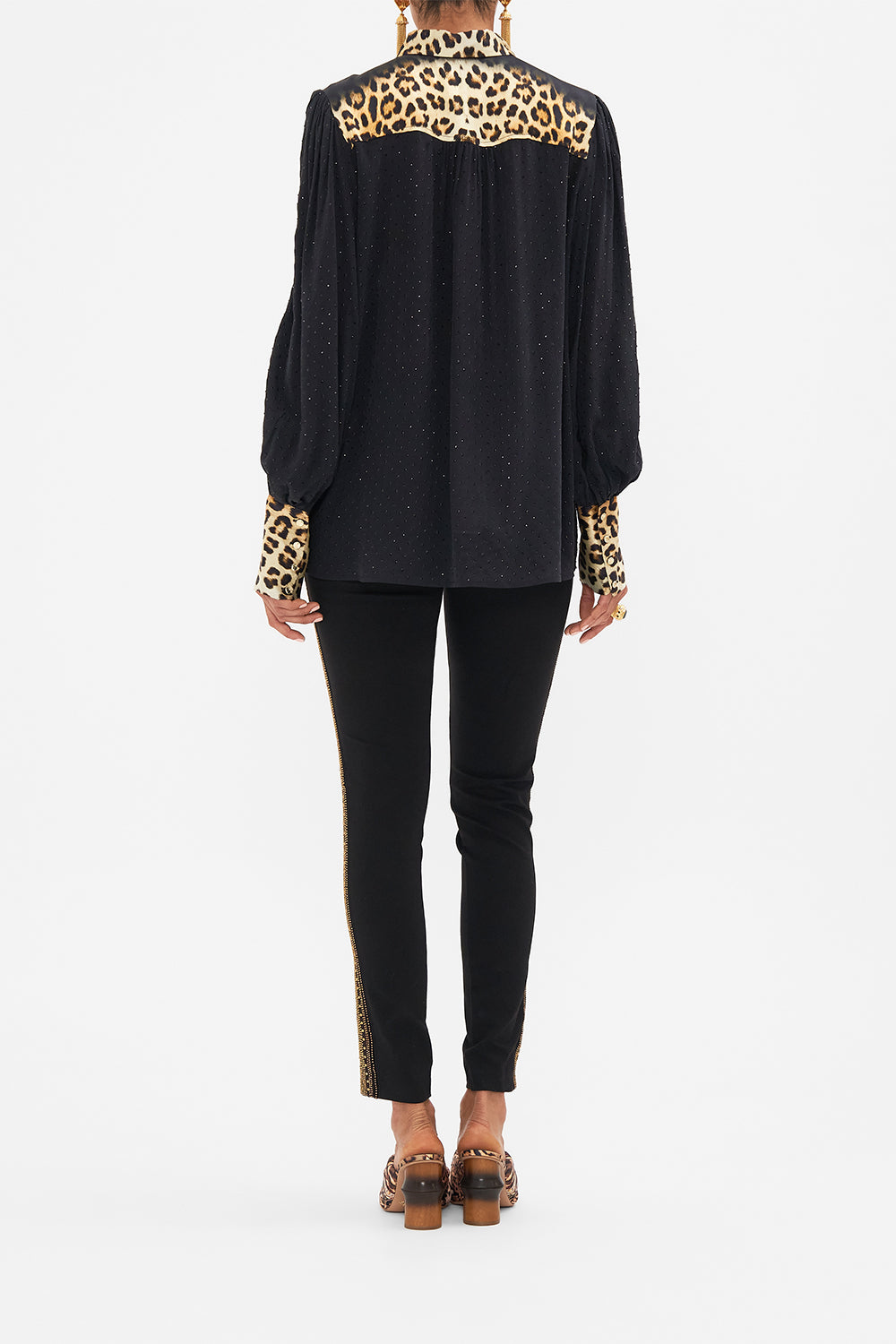 BUTTON THROUGH BLOUSON SLEEVE BLOUSE STANDING OVATION