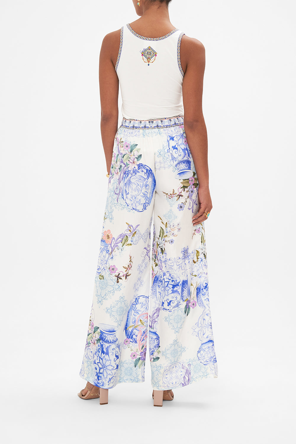 SARONG WITH STRAPS AND TRIM DETAIL PAINT ME POSITANO