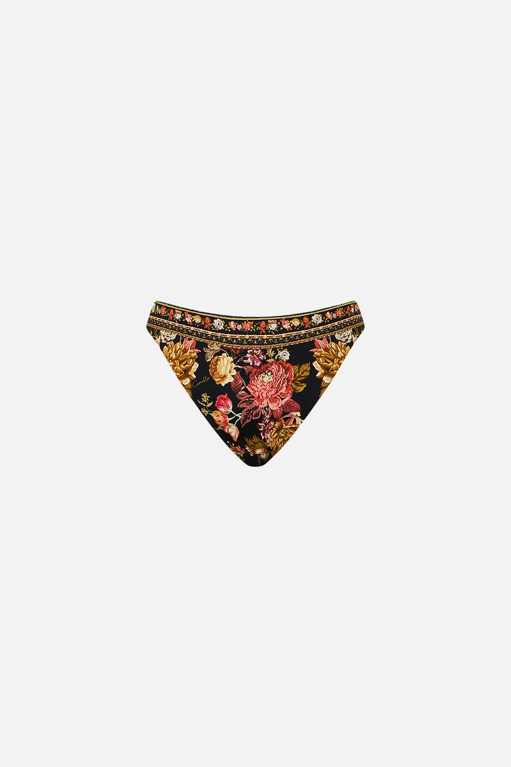 The CAMILLA WIDE SIDE HIGH LEG PANT STITCHED IN TIME in our  print.