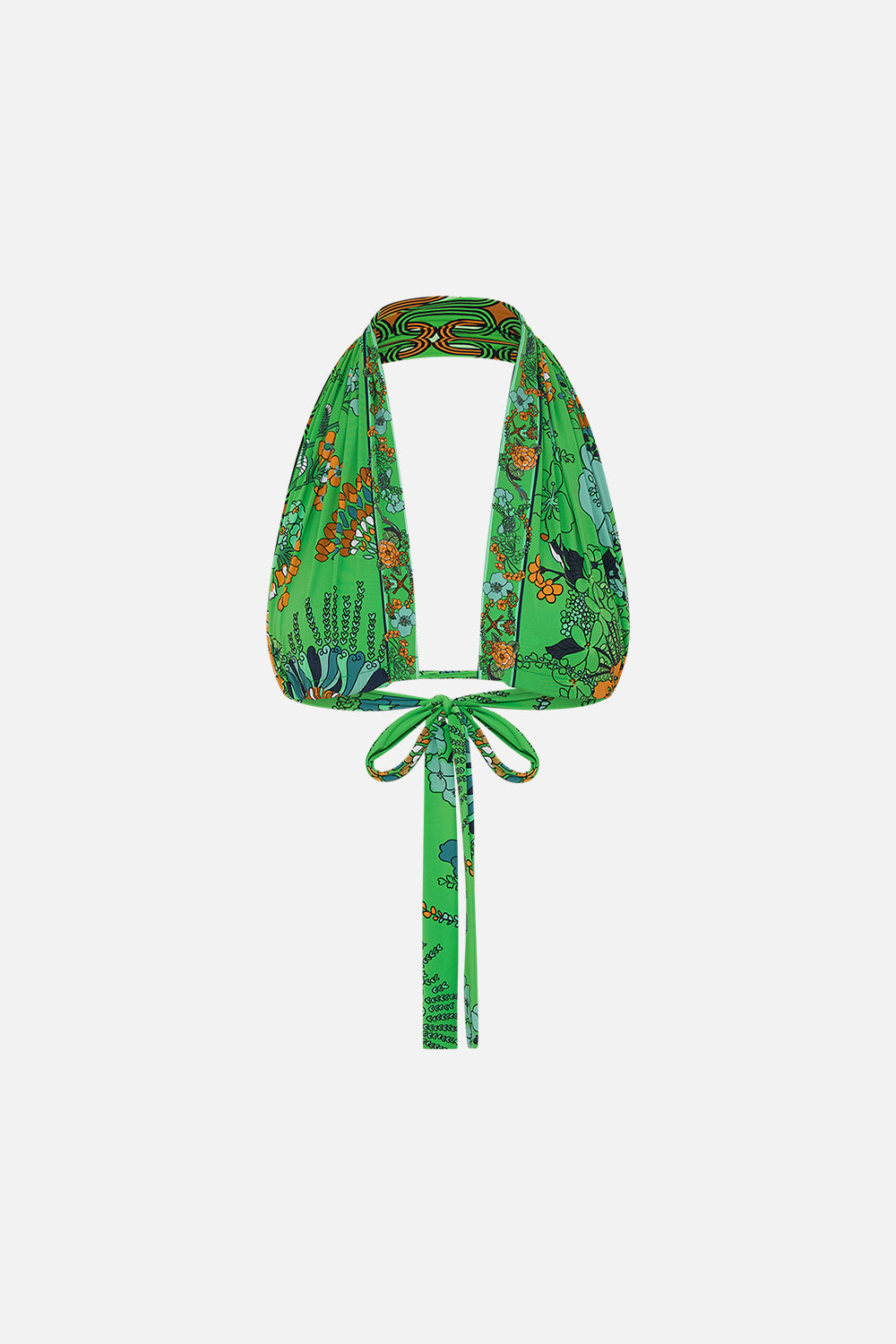 CAMILLA green halter top in Good Vibes Generation