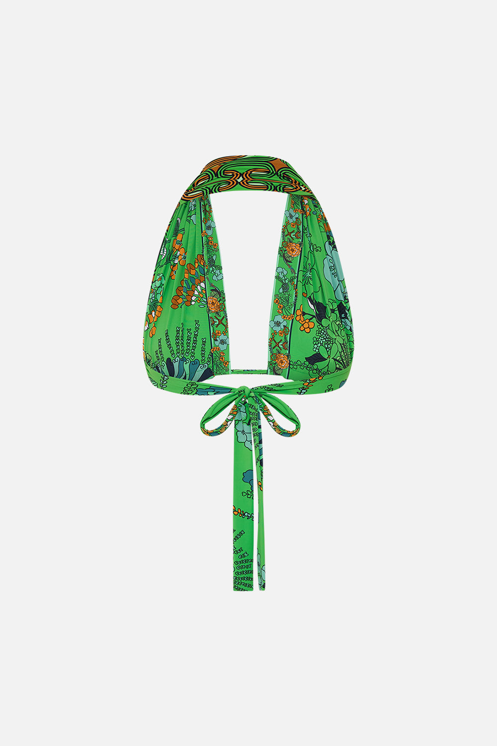 CAMILLA green halter top in Good Vibes Generation