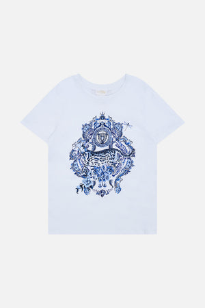 Front product view of Milla by CAMILLA kids short sleeve t shirt in Glaze and Graze print