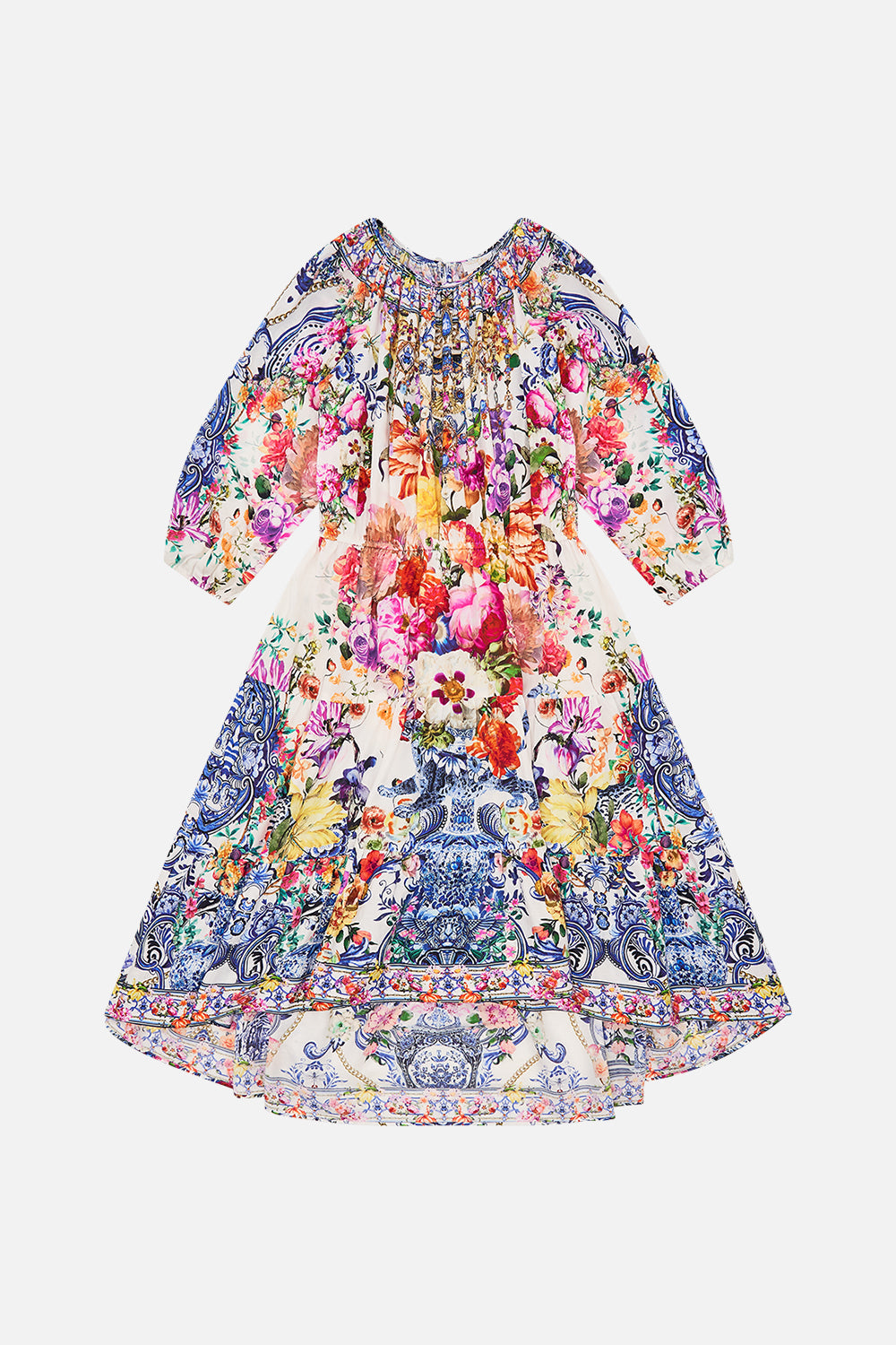 Front product view Milla By CAMILLA kids dress in Dutch is Life print 