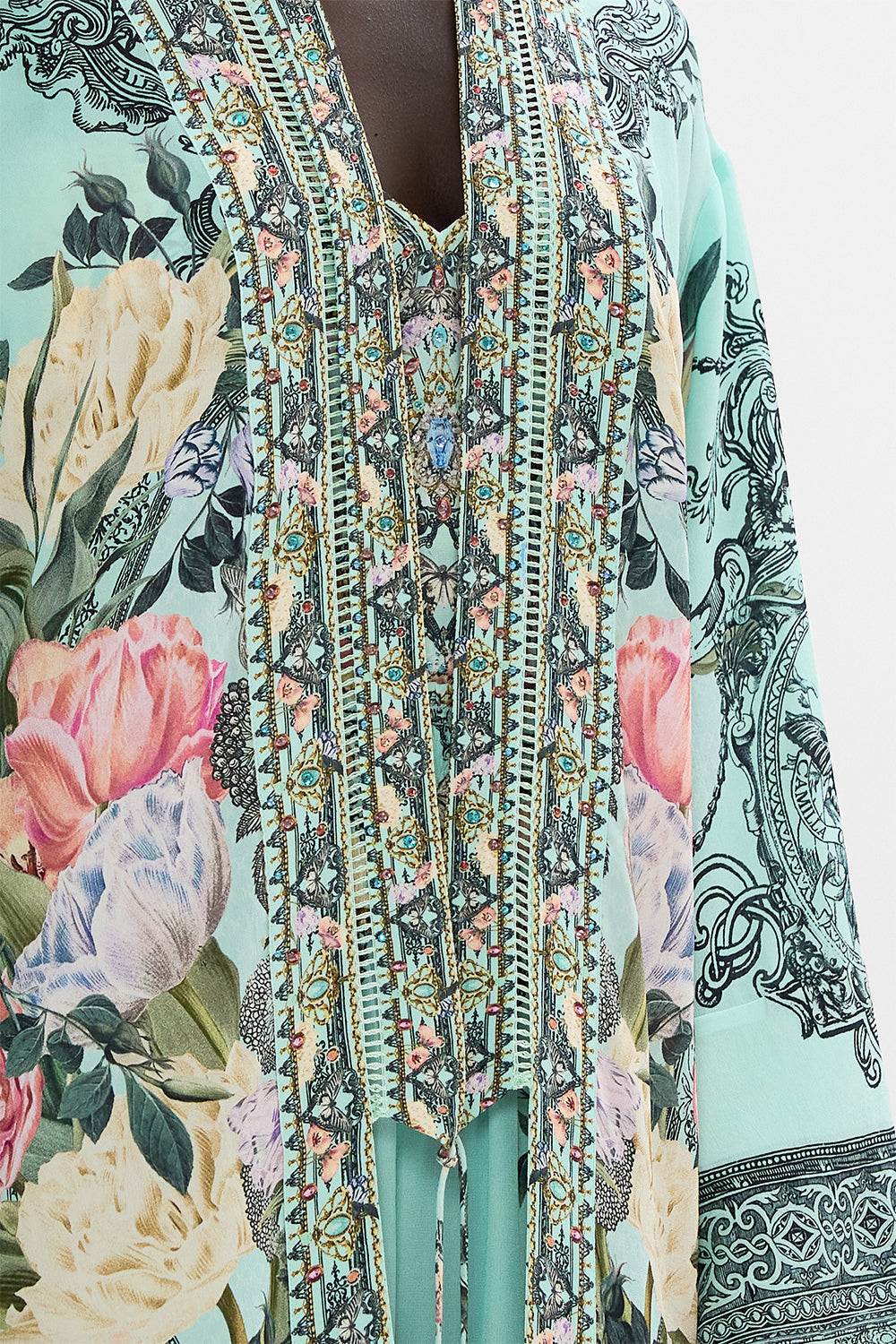 CAMILLA Floral Long Layer with Neckbands in Petal Promise Land