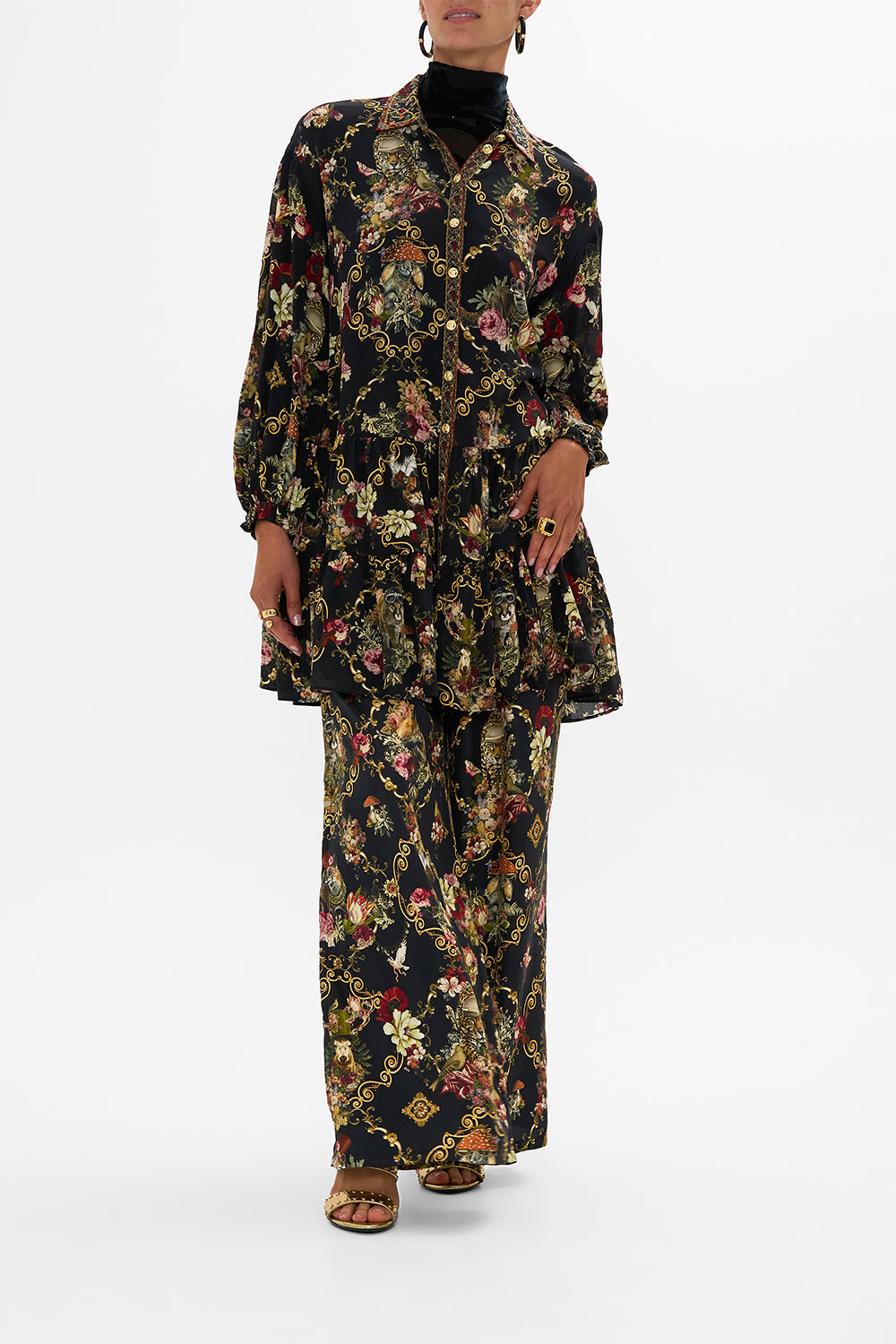 CAMILLA floral Straight Leg Pant in Told in the Tapestry
