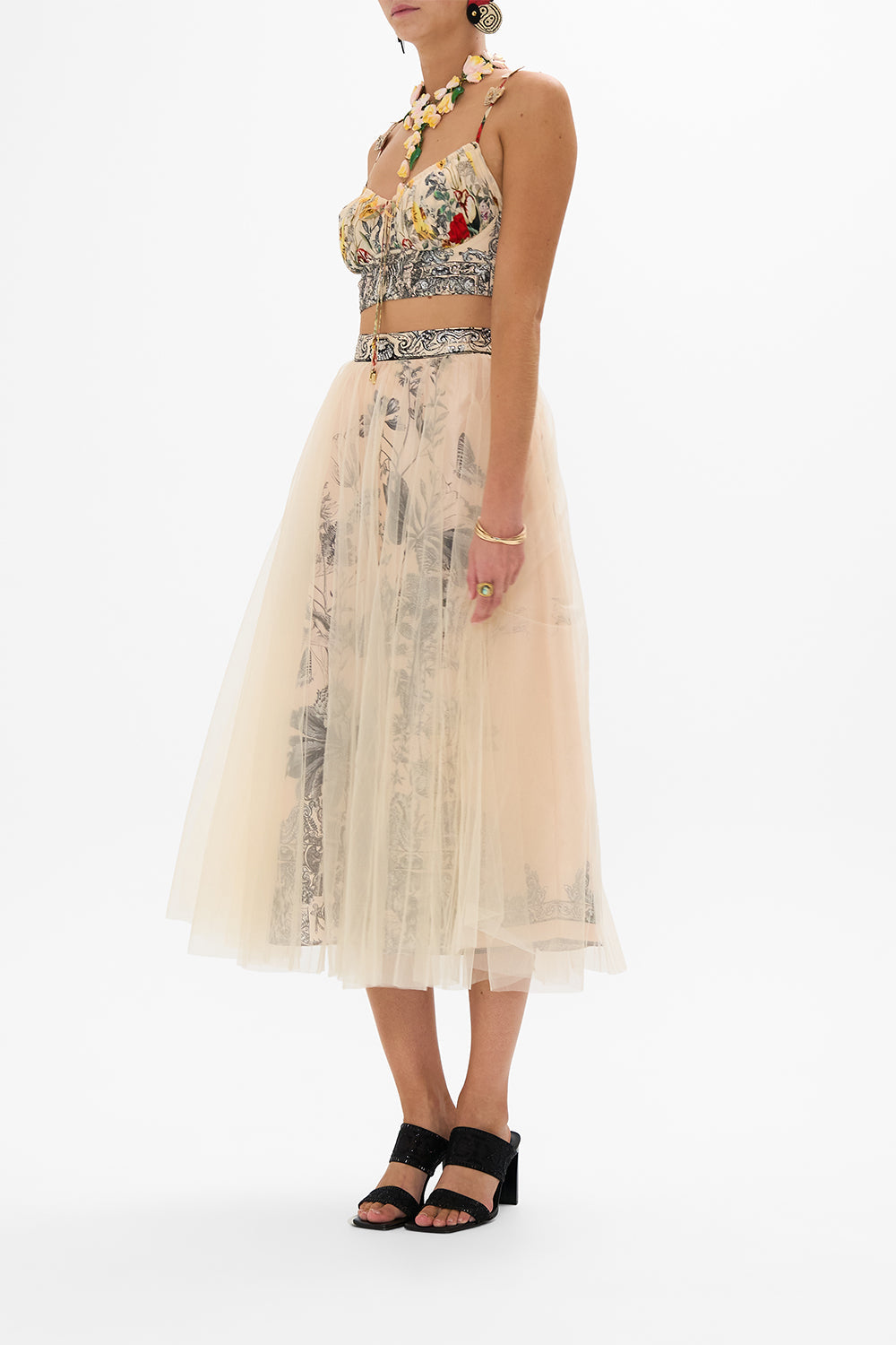 CAMILLA multi bralet in Etched Into Eternity print