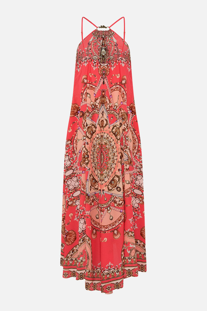GATHER NECK HARDWARE MAXI DRESS ANIMAL ALCHEMY
