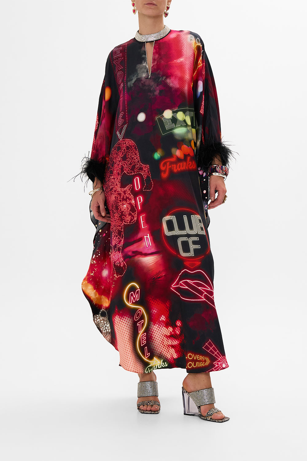 KAFTAN WITH HIGH COLLAR STAND KAKADU BOO