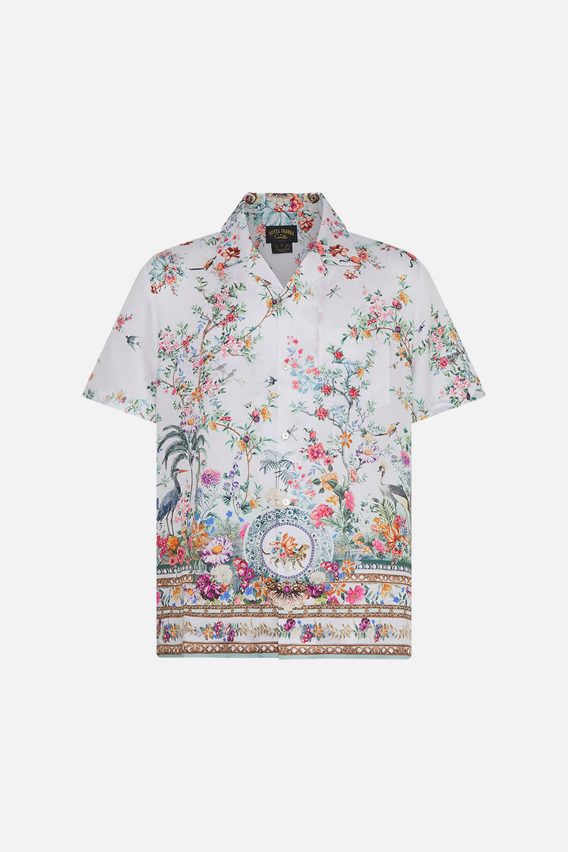 Short Sleeve Camp Collared Shirt Plumes And Parterres | CAMILLA US ...