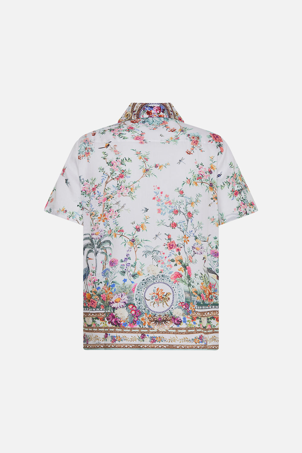 BOYS SHORT SLEEVE CAMP COLLARED SHIRT A CERAMIC GARDEN main image 1