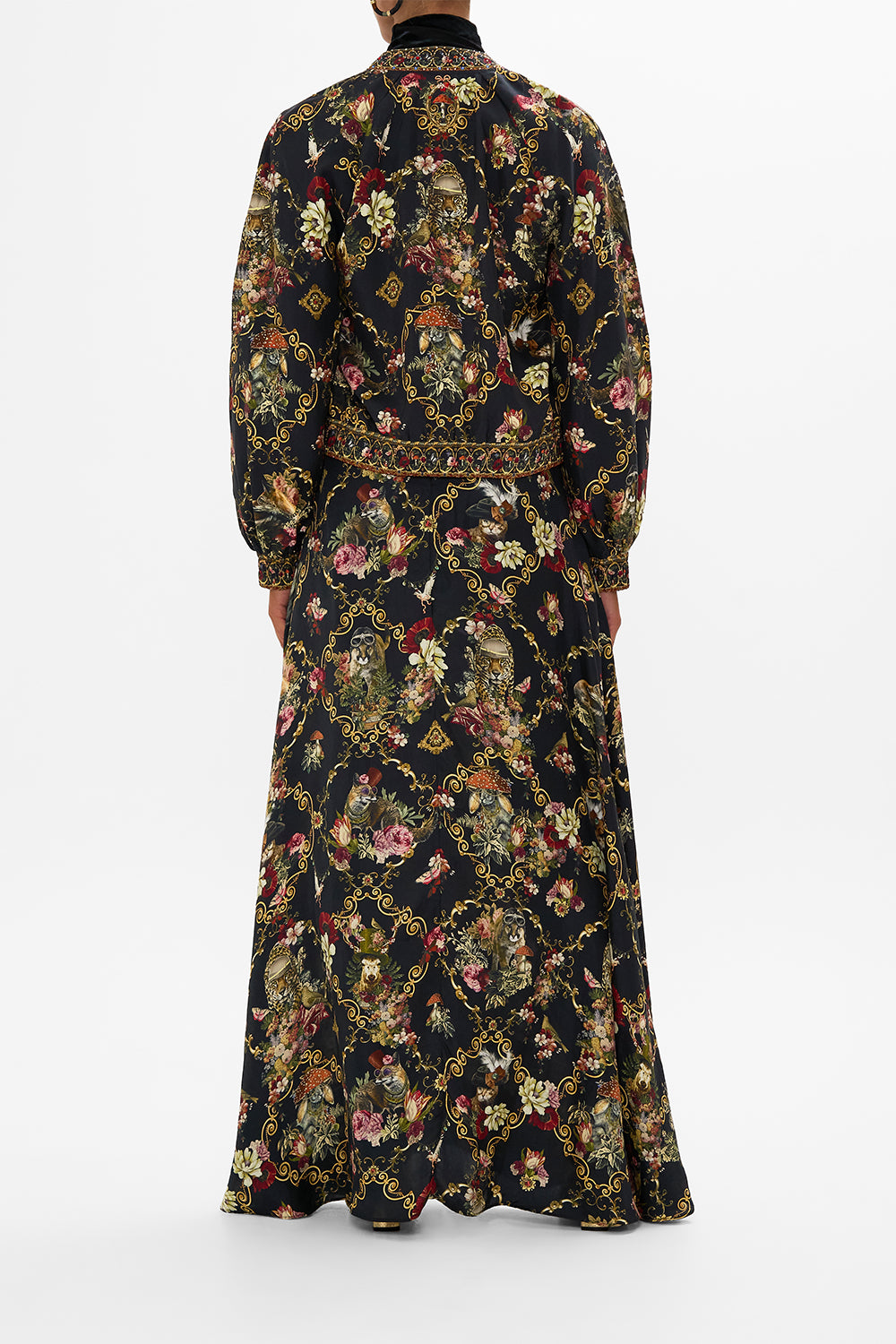 CAMILLA Black Blouson Sleeve Bomber in Told in the Tapestry