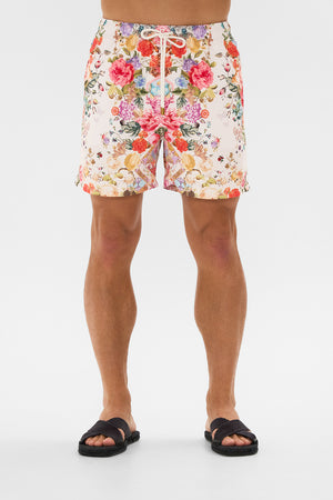MID LENGTH BOARDSHORT WITH FIXED WAIST PAPERS AND CURIOUS CAPERS