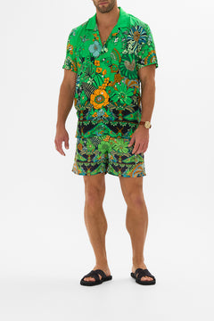 CAMILLA green mid length boardshort in Good Vibes Generation
