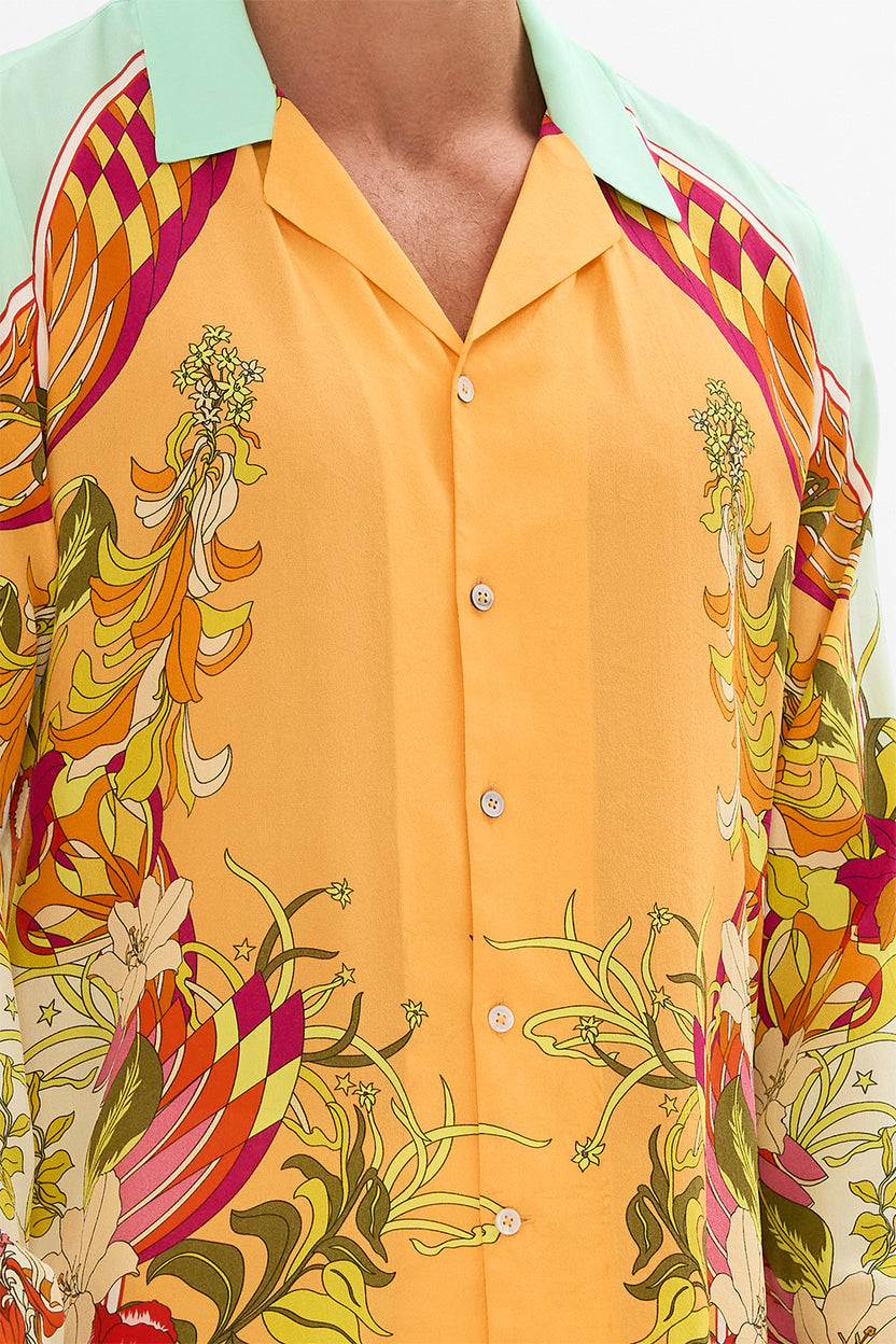 LONG SLEEVE CAMP COLLARED SHIRT COAST TO COAST