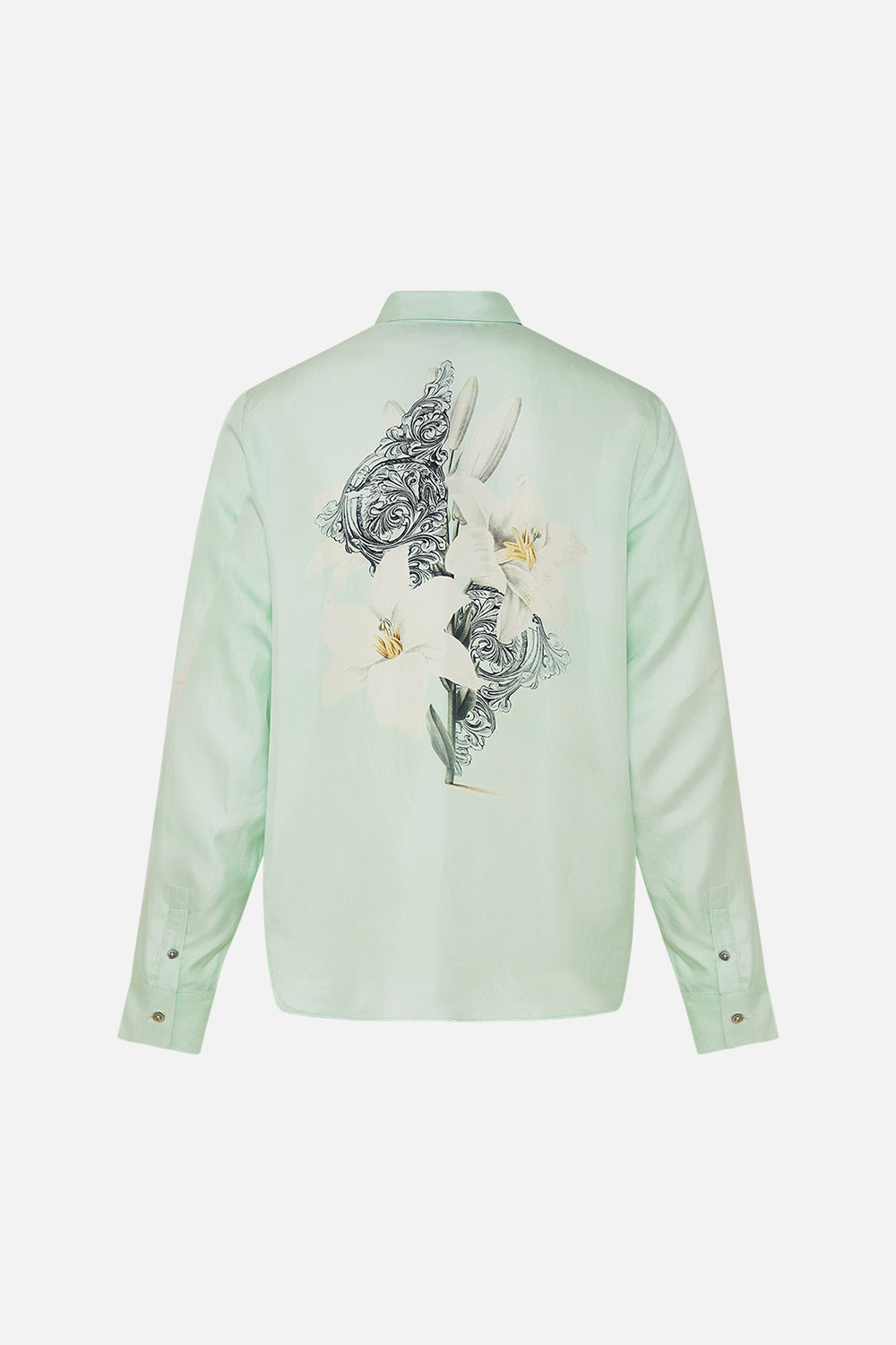 Hotel Franks by CAMILLA mens silk floral print shirt in Petal Promiseland