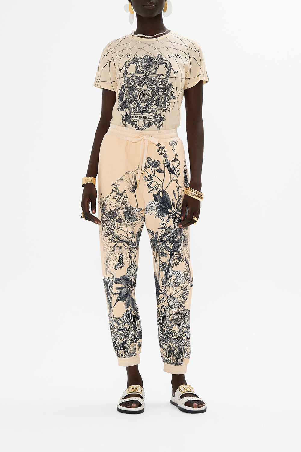 CAMILLA embellished t shirt in Etched Into Eternity print