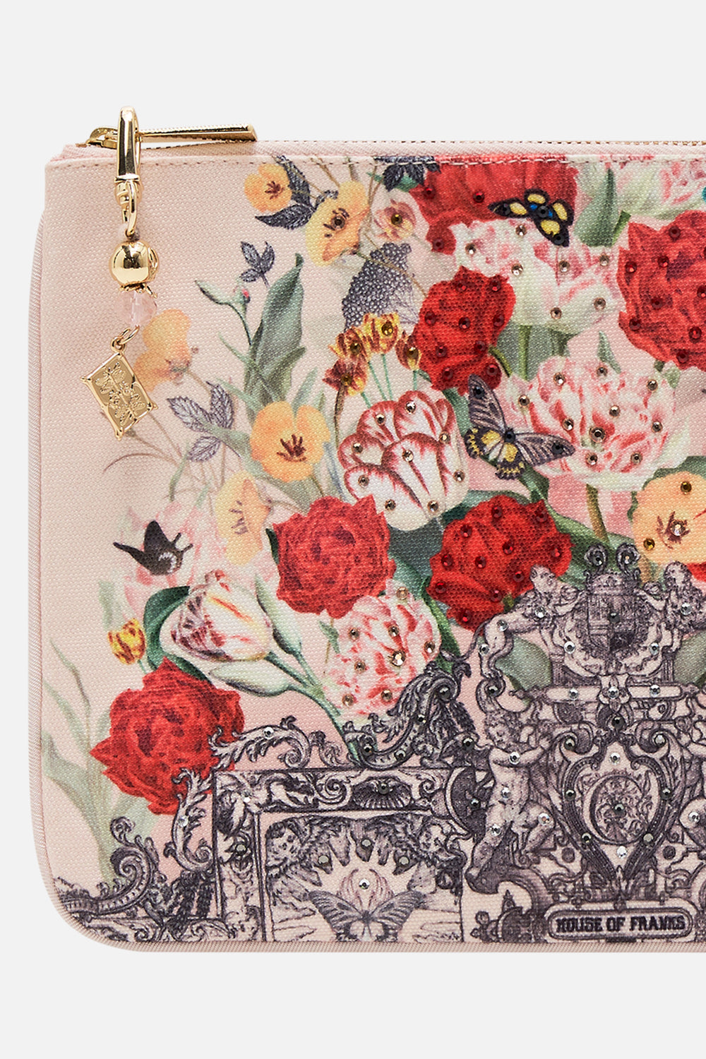 CAMILLA multi Small Canvas Clutch in Etched into Eternity