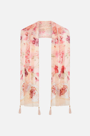 LONG SCARF BLOSSOMS AND BRUSHSTROKES