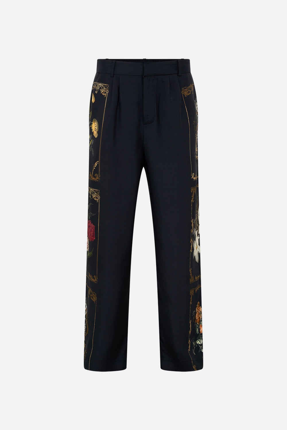 Hotel Franks by CAMILLA mens black lounge pants in Magic in The Manuscripts print